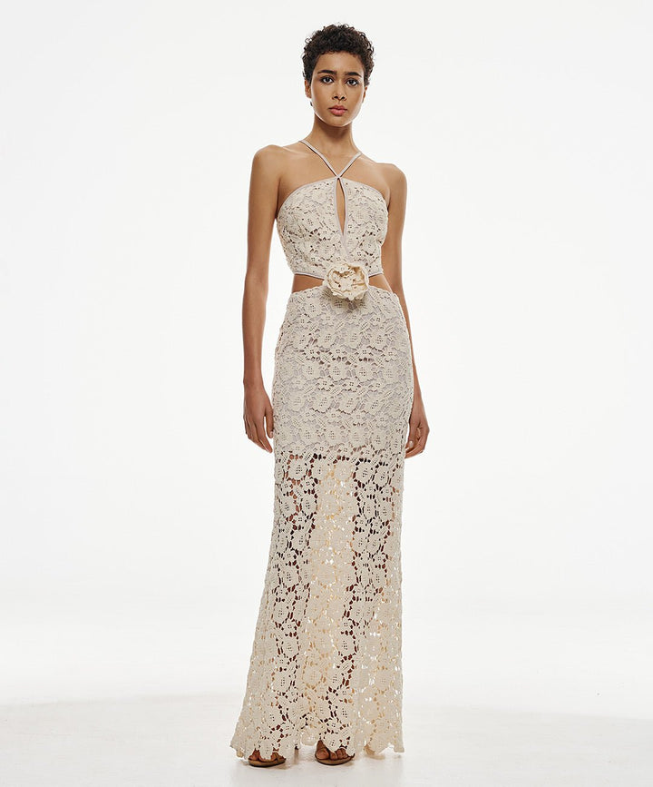 Φόρεμα πλεκτή δαντέλα Access Fashion