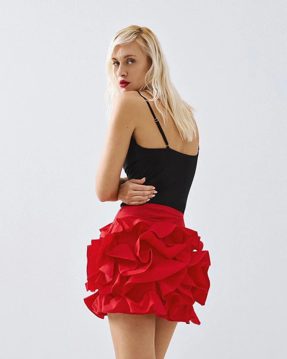 Φούστα μίνι με βολάν Access Fashion