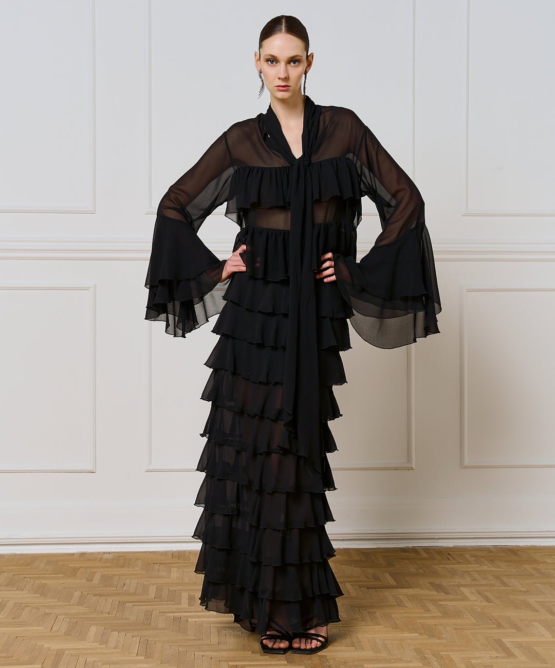 Φούστα μάξι με βολάν Access Fashion