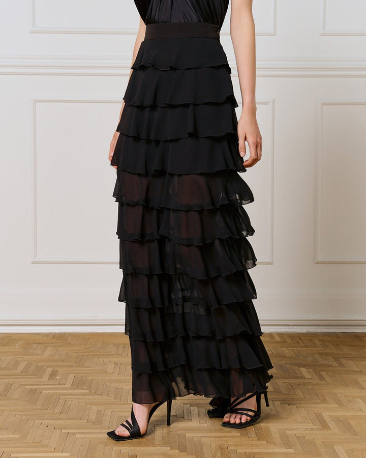 Φούστα μάξι με βολάν Access Fashion