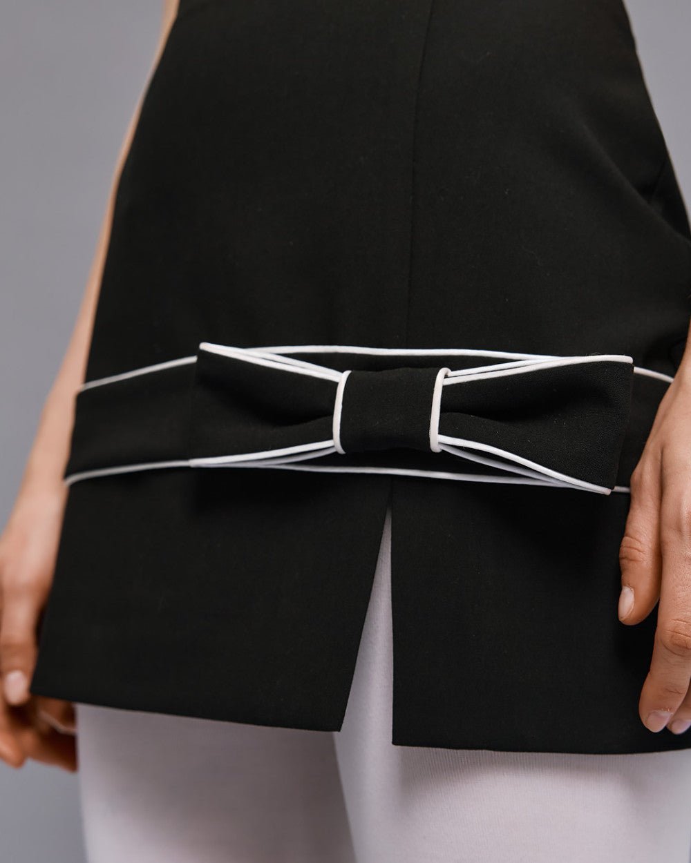 Φούστα μίνι με ρέλι και φιόγκο Access Fashion