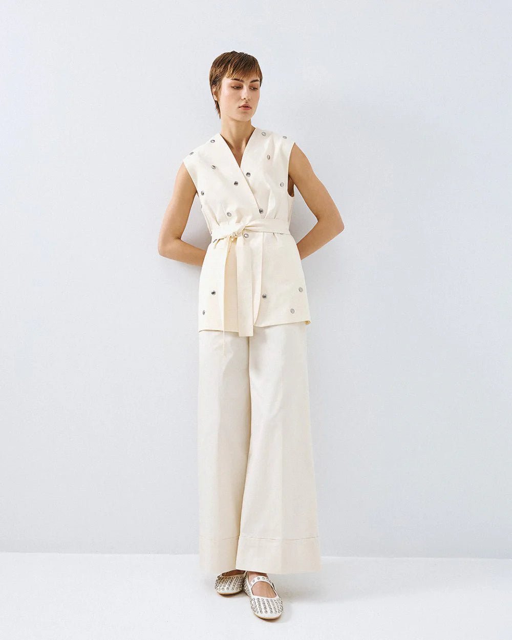 Γιλέκο με τρούκς και ζώνη Access Fashion
