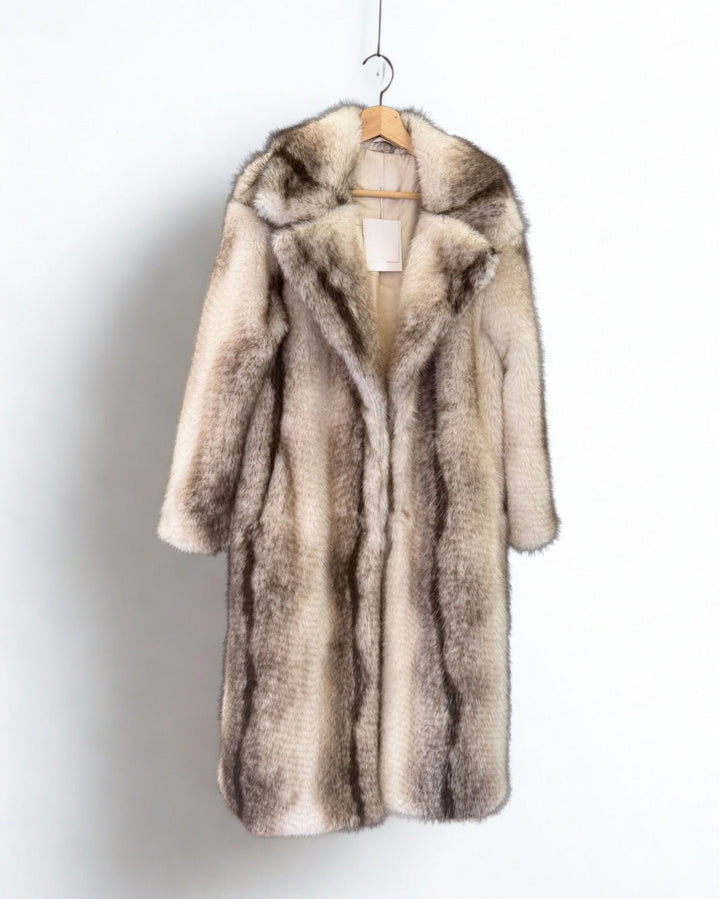 Γούνα μακρυά με γιακά A Collection Boutique