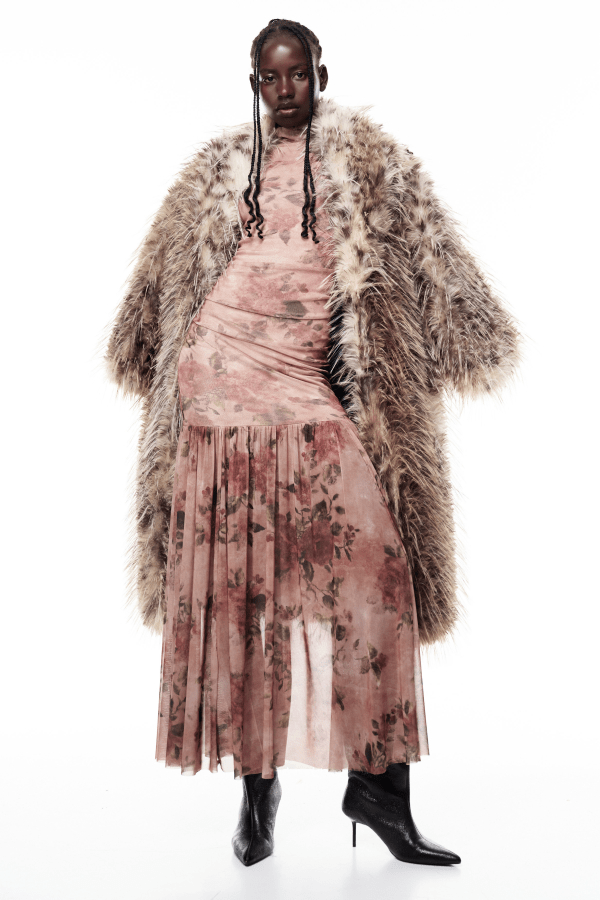 Γούνα midi με μακρυά τρίχα Lumina