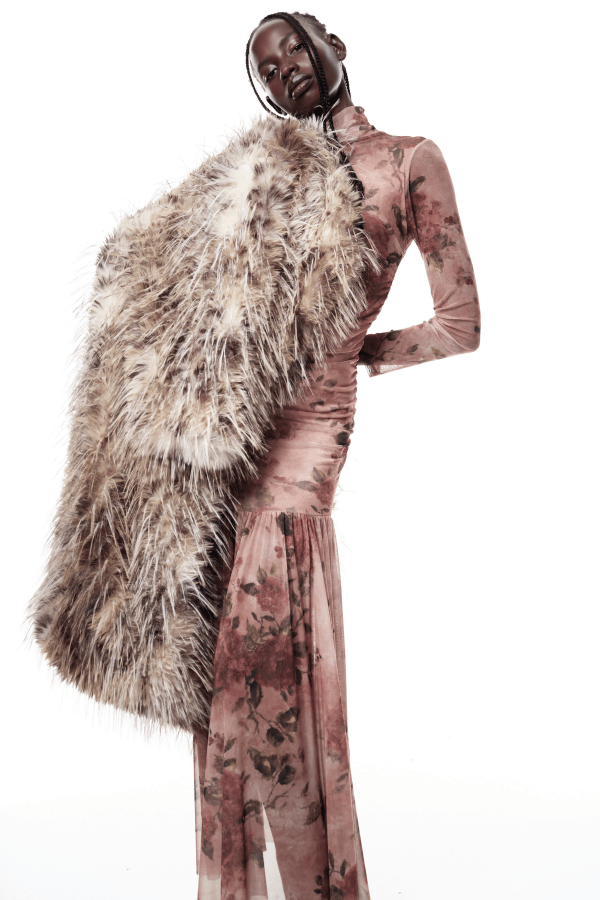 Γούνα midi με μακρυά τρίχα Lumina