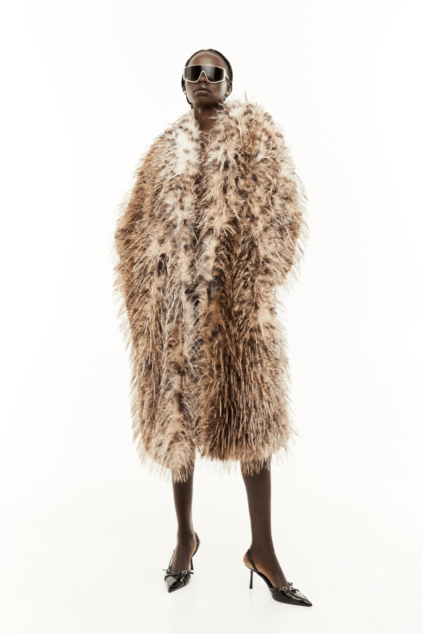 Γούνα midi με μακρυά τρίχα Lumina