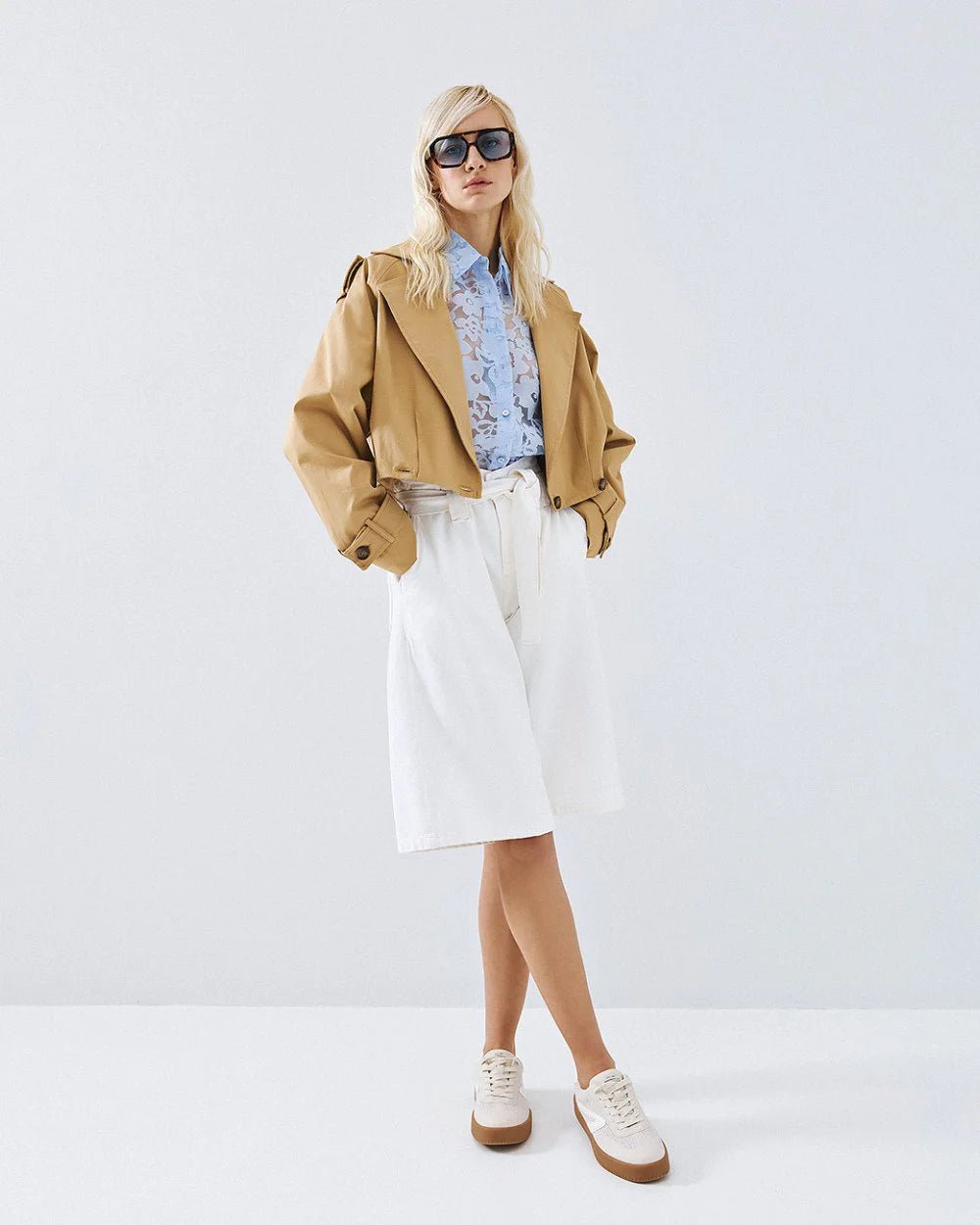 Καμπαρντίνα κοντή με πιέτες Access Fashion