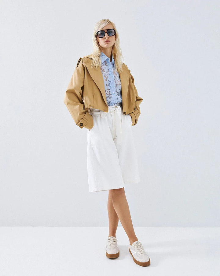 Καμπαρντίνα κοντή με πιέτες Access Fashion