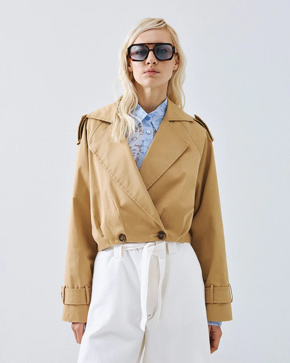 Καμπαρντίνα κοντή με πιέτες Access Fashion
