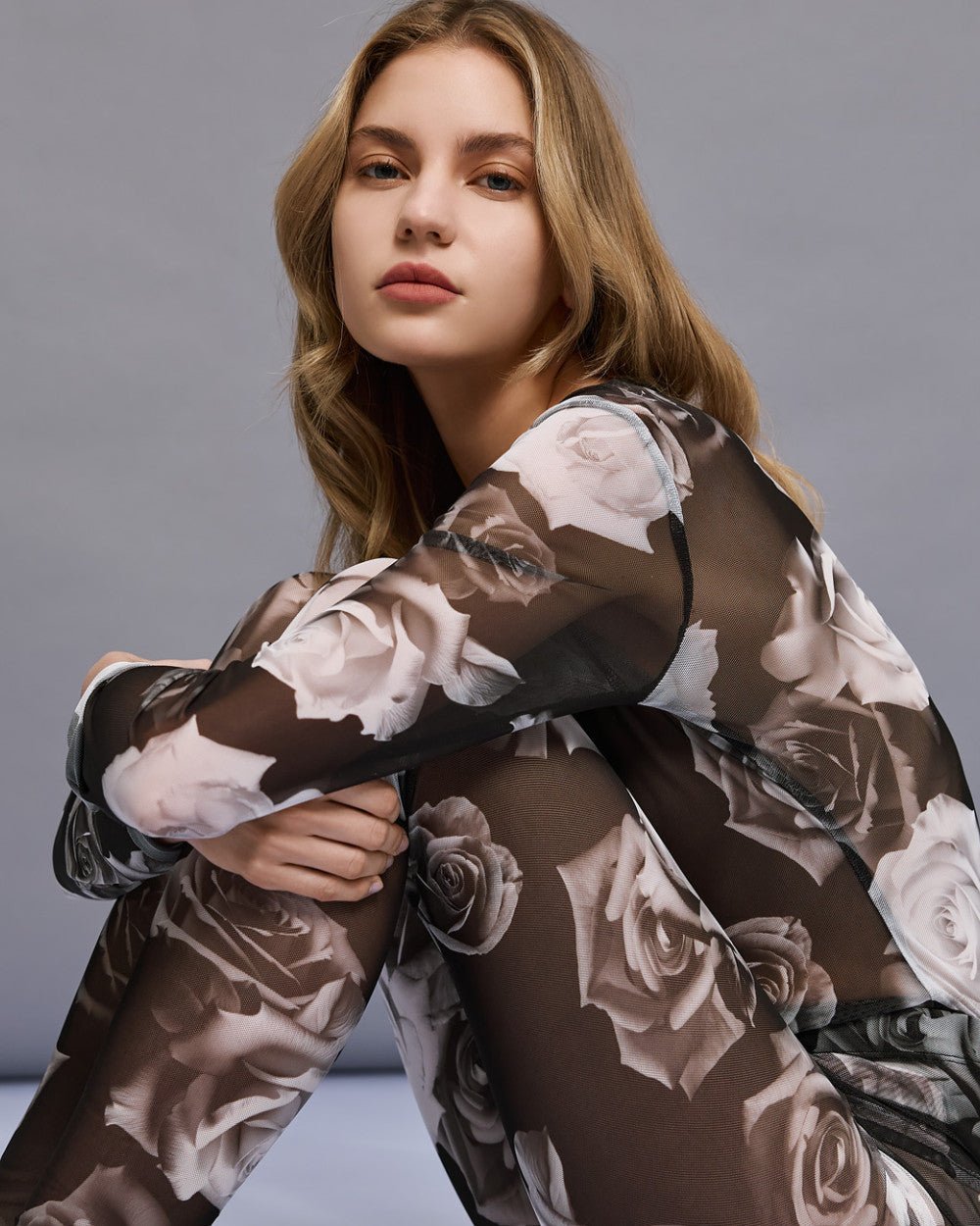 Κορμάκι μακρυμάνικο floral Access Fashion
