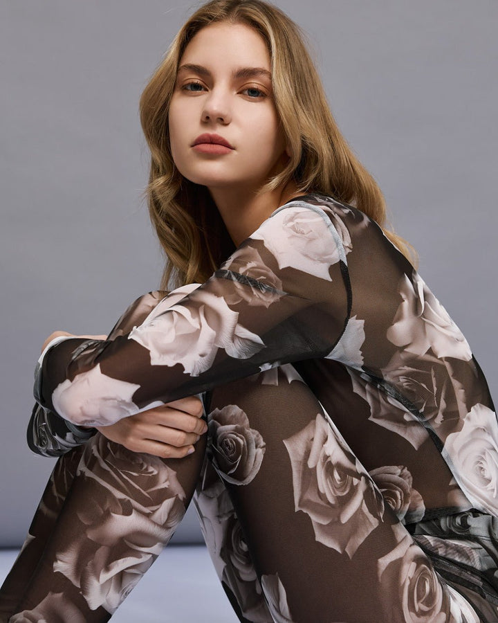 Κορμάκι μακρυμάνικο floral Access Fashion