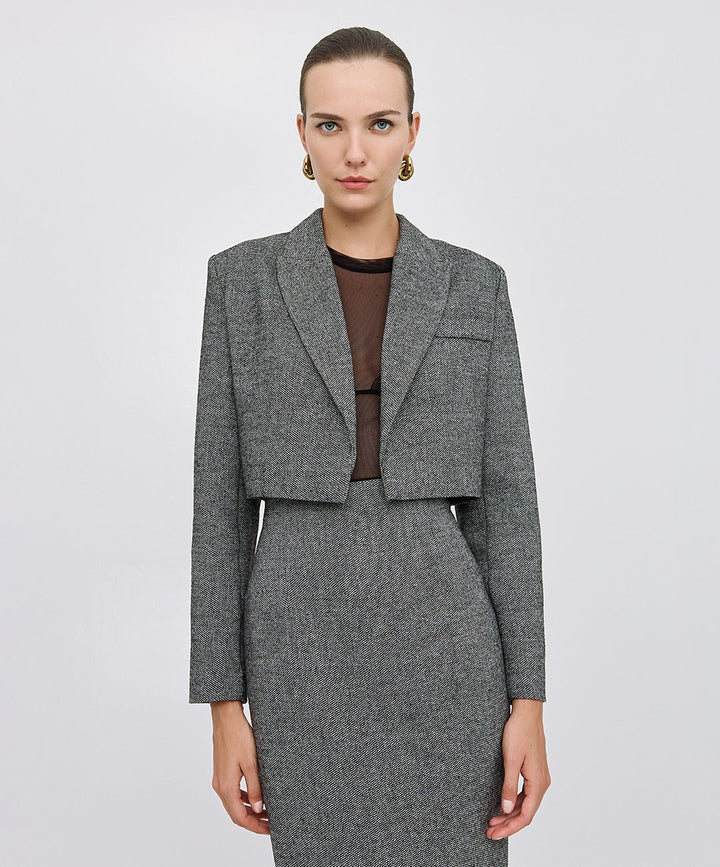 Κοστούμι σακάκι και παντελόνι tweed Access Fashion