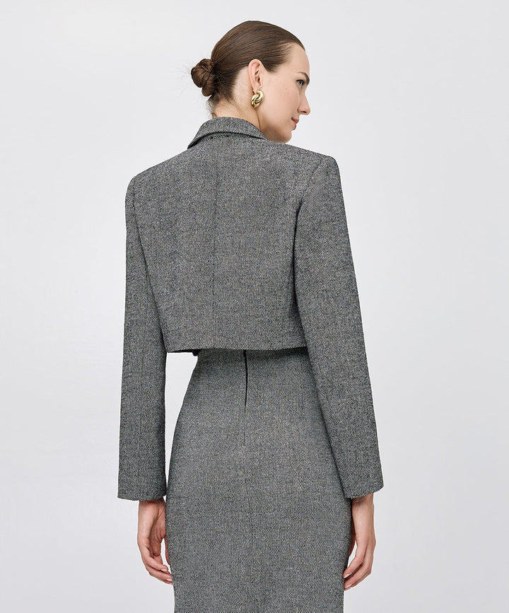 Κοστούμι σακάκι και παντελόνι tweed Access Fashion