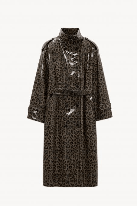 Leopard Καμπαρντίνα με Glossy Επίστρωση Lumina
