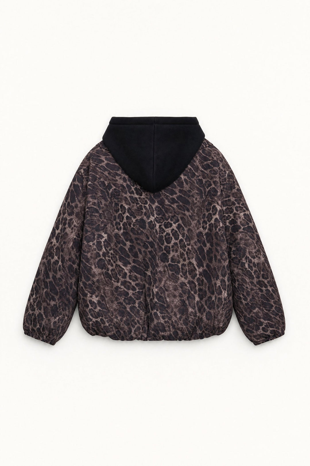 Leopard σετ jacket με κουκούλα & wide leg παντελόνι Lumina