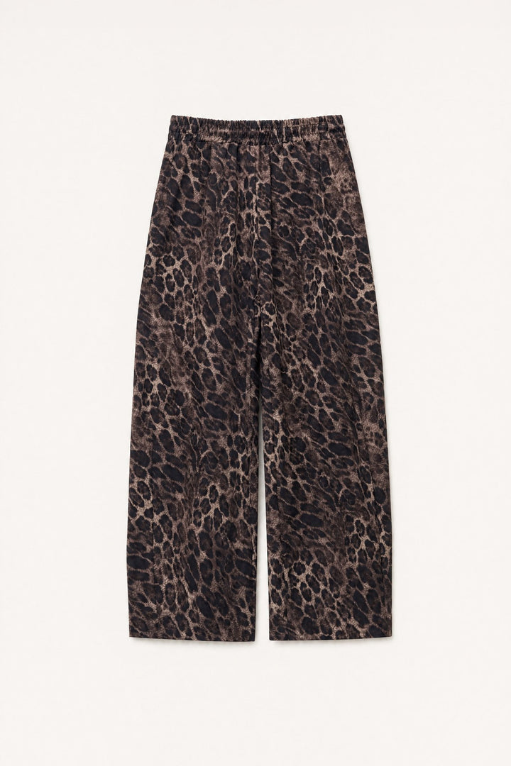 Leopard σετ jacket με κουκούλα & wide leg παντελόνι Lumina