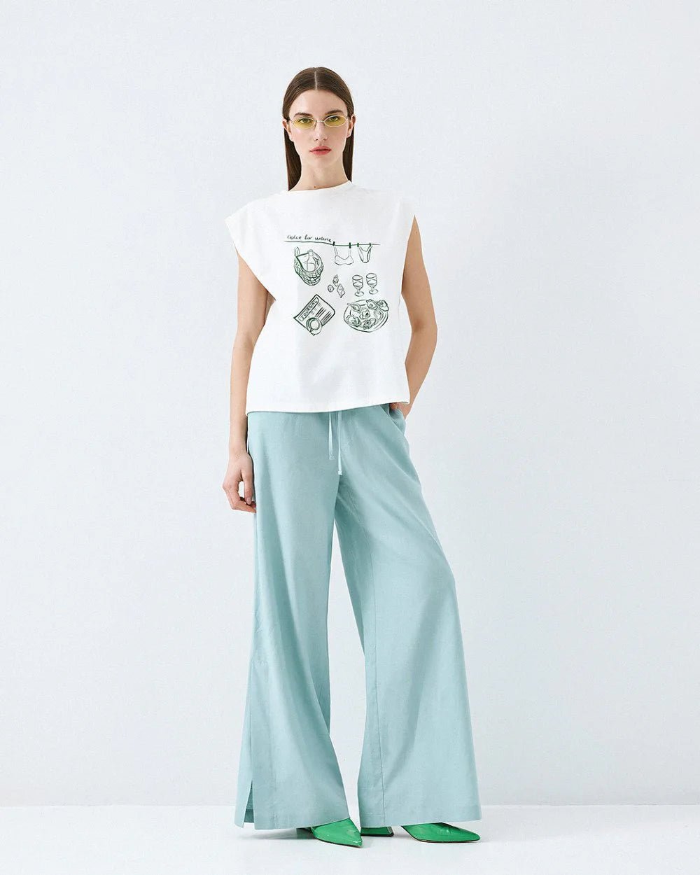 Μπλούζα αμάνικη με τύπωμα Access Fashion