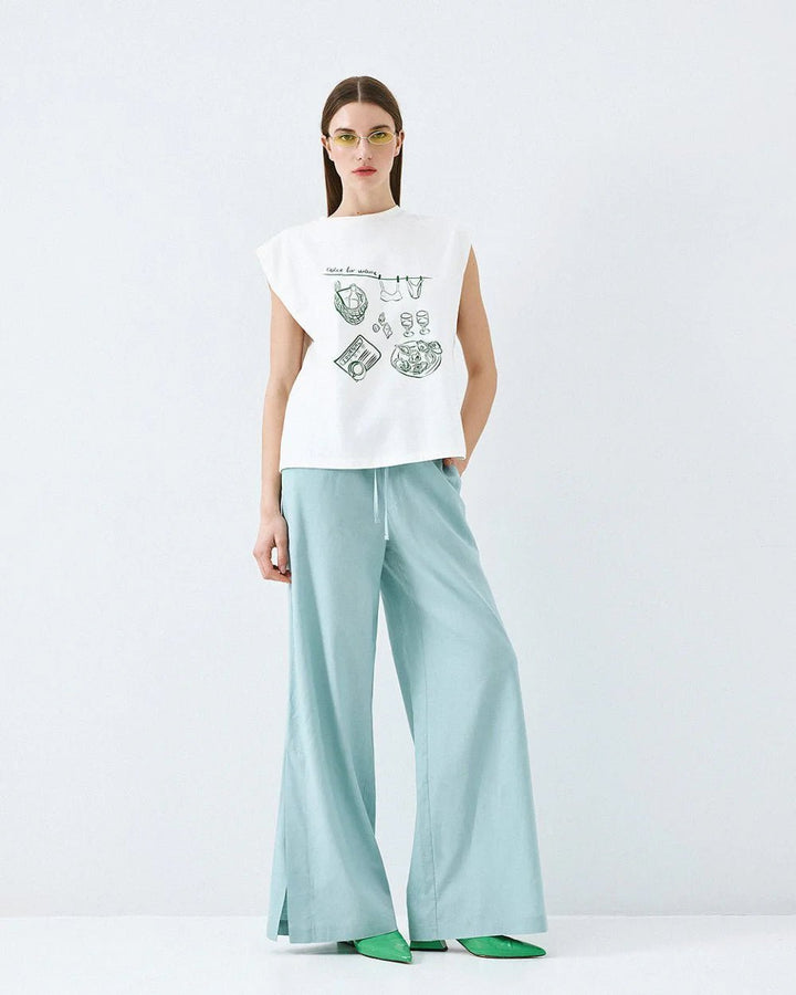 Μπλούζα αμάνικη με τύπωμα Access Fashion