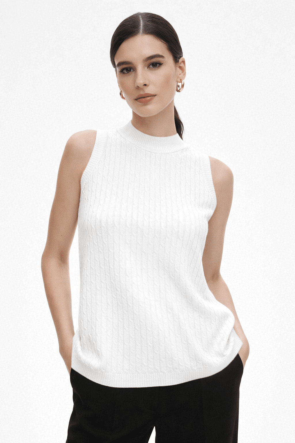 Μπλούζα αμάνικη πλεκτή Figaro Fashion