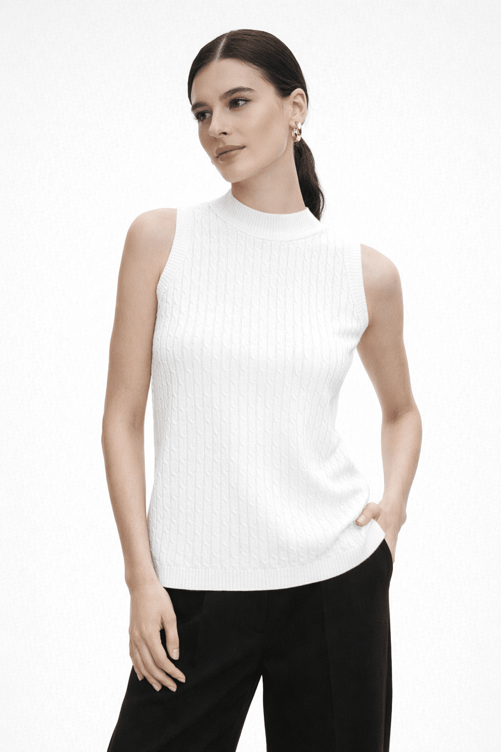 Μπλούζα αμάνικη πλεκτή Figaro Fashion