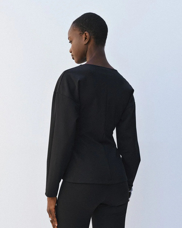 Μπλούζα peplum με V λαιμόκοψη Access Fashion