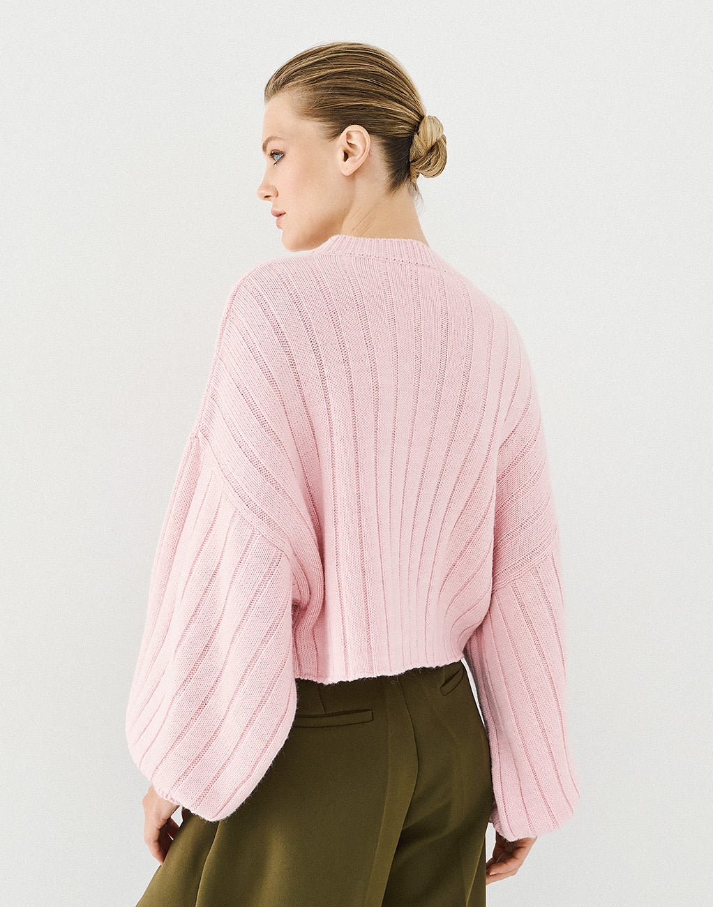 Μπλούζα πλεκτή oversized κοντή Access Fashion