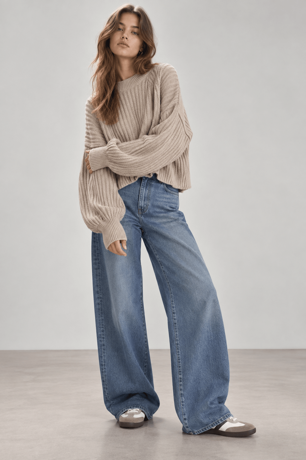 Μπλούζα πλεκτή oversized κοντή Access Fashion