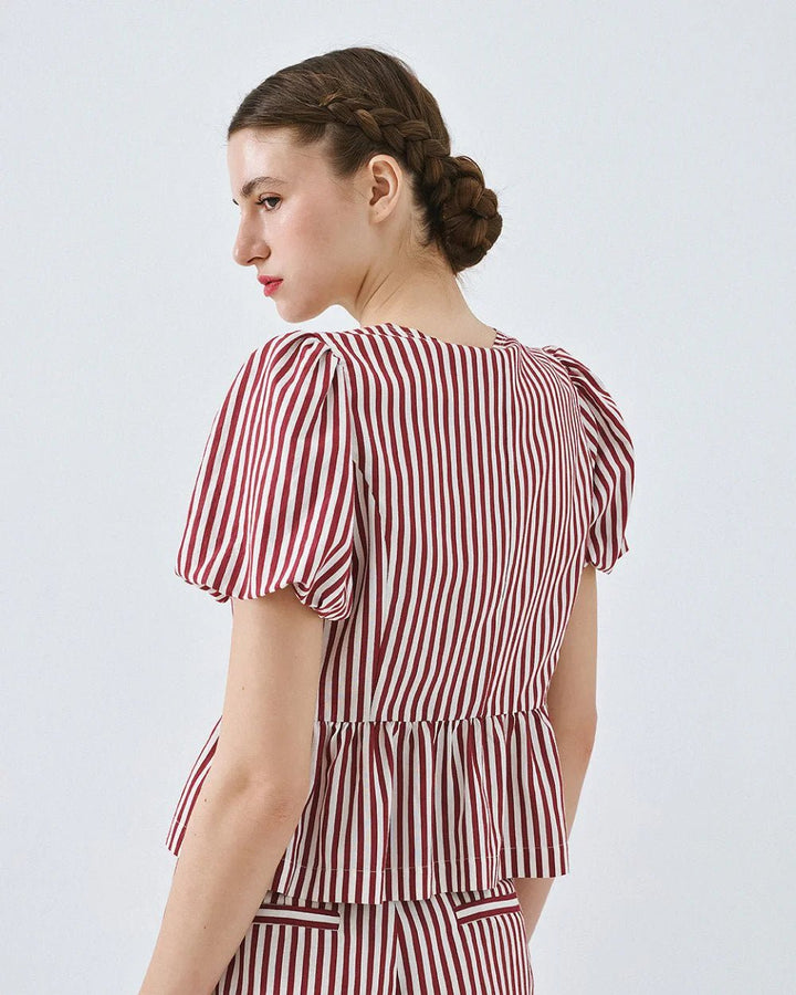 Μπλούζα ριγέ με φιόγκους Access Fashion