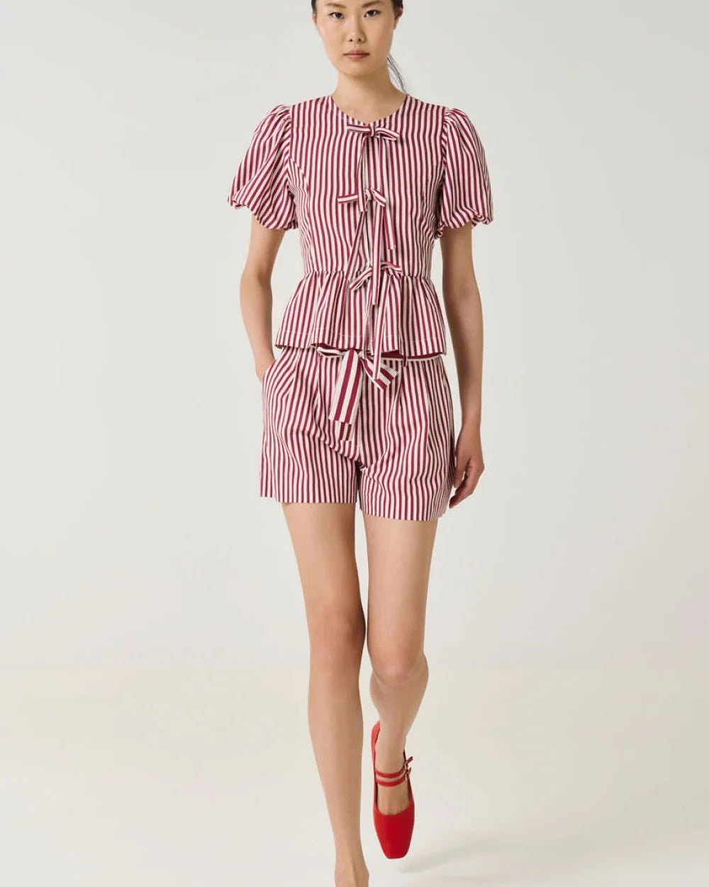 Μπλούζα ριγέ με φιόγκους Access Fashion