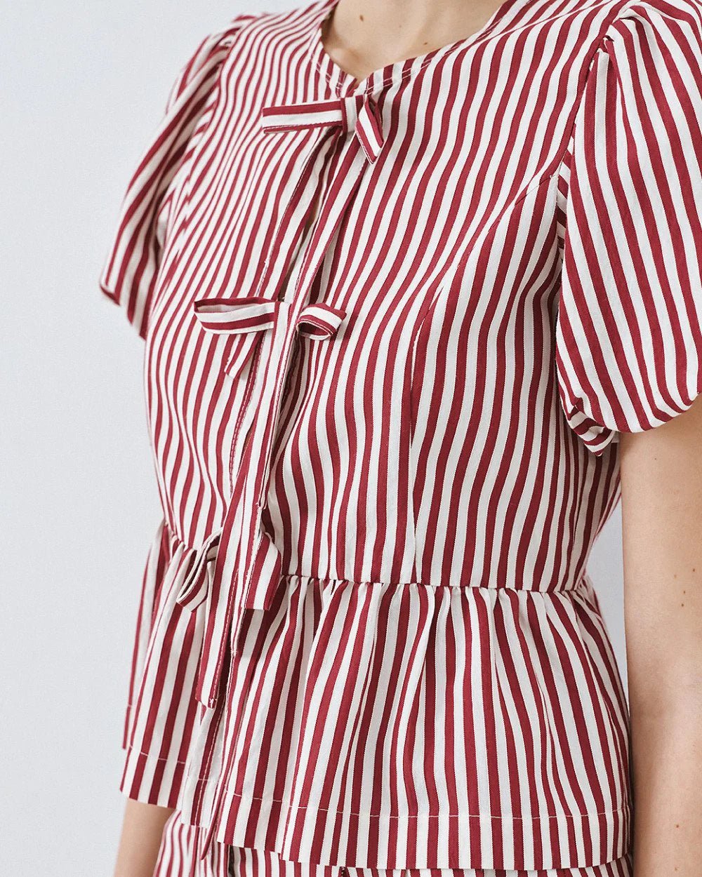 Μπλούζα ριγέ με φιόγκους Access Fashion