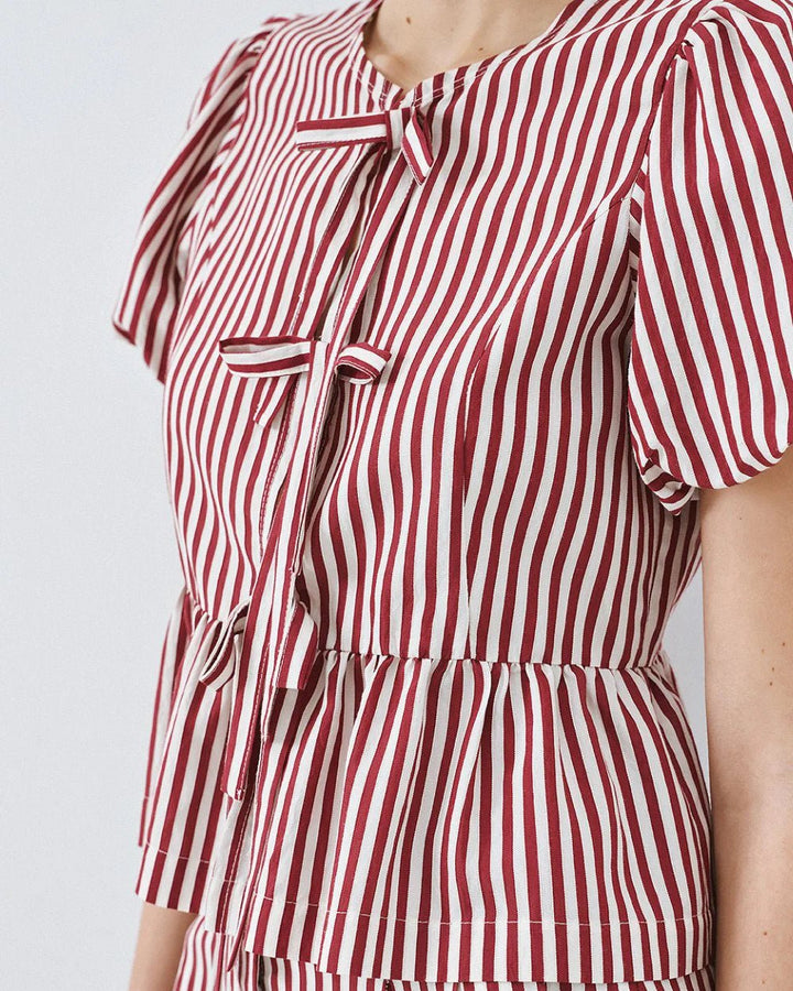Μπλούζα ριγέ με φιόγκους Access Fashion