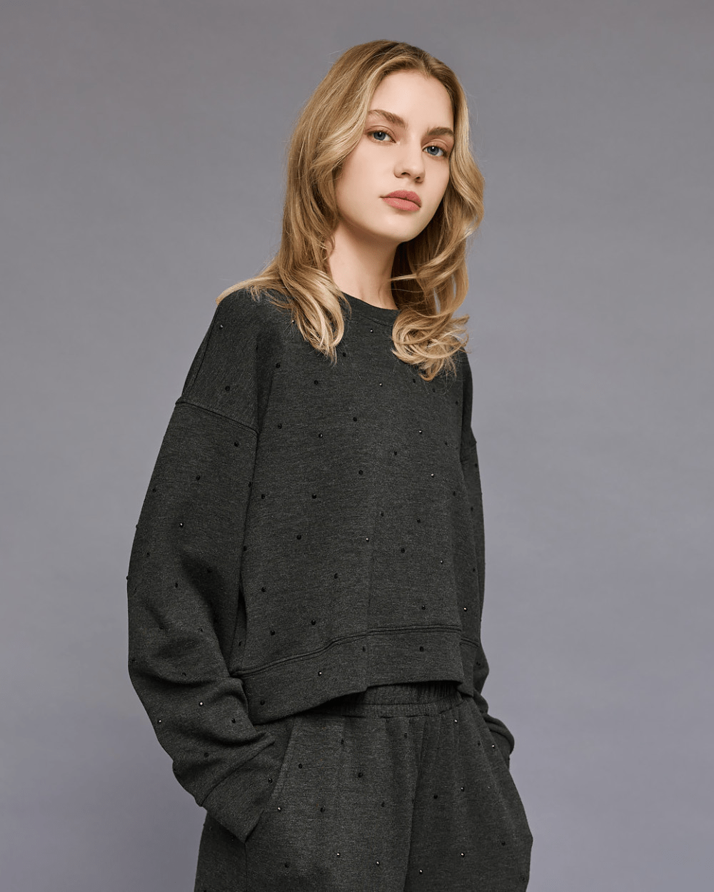 Μπλούζα φούτερ με στρας Access Fashion