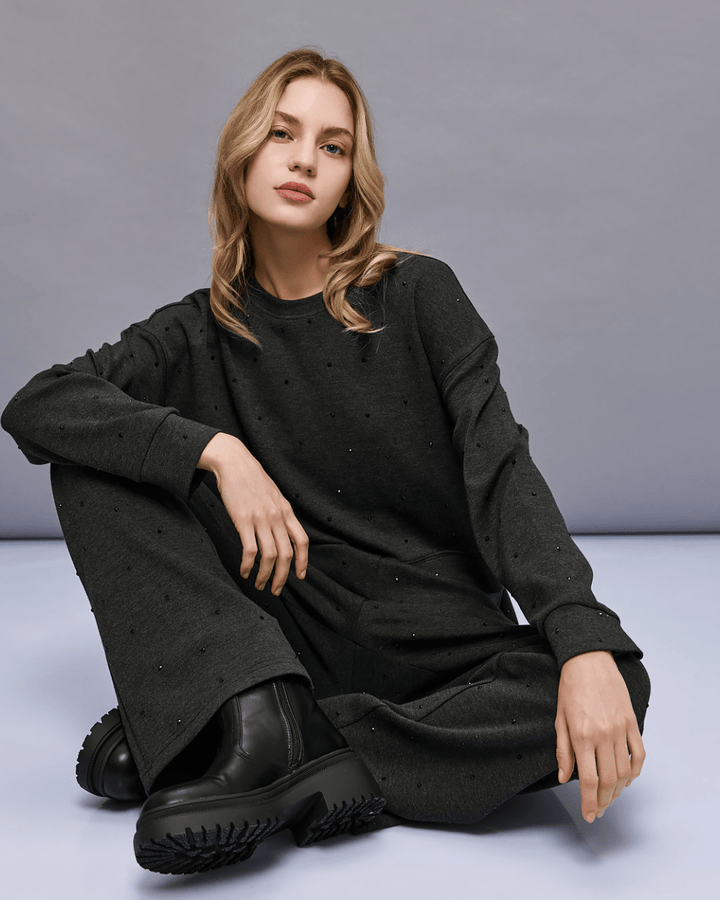 Μπλούζα φούτερ με στρας Access Fashion