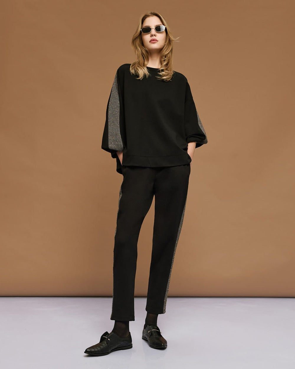 Μπλούζα με μακρύ μανίκι και φάσες Access Fashion