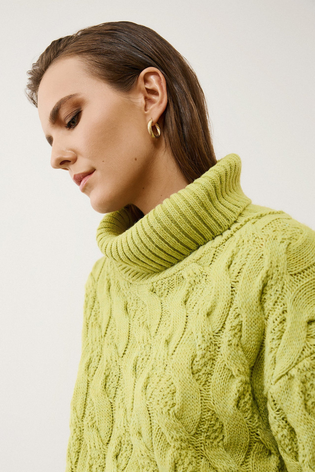 Μπλούζα πλεκτή ζιβάγκο πλεξούδες Figaro Fashion