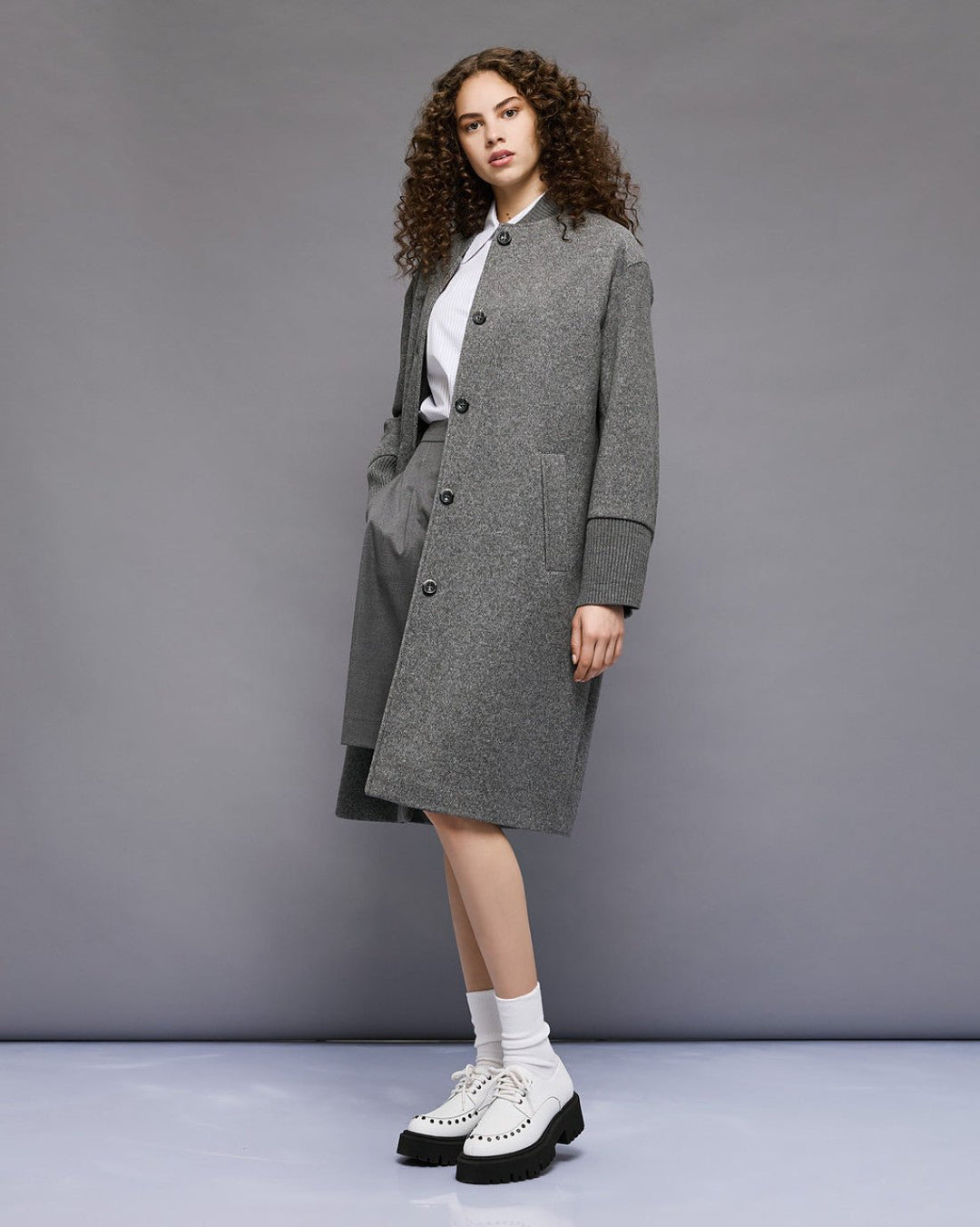 Παλτό μακρύ με τσέπες και ριπ λεπτομέρειες Access Fashion