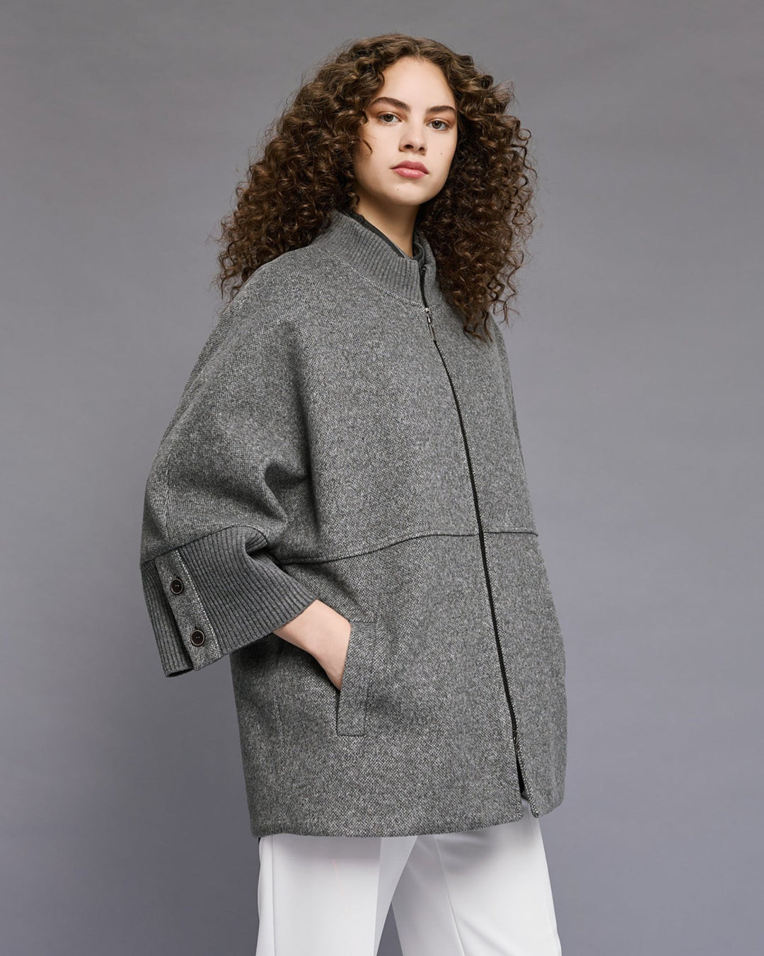 Παλτό με 3/4 μανίκια και ριπ λεπτομέρειες Access Fashion