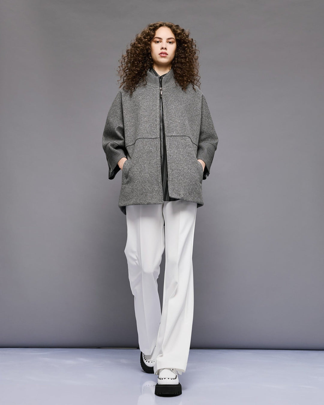 Παλτό με 3/4 μανίκια και ριπ λεπτομέρειες Access Fashion