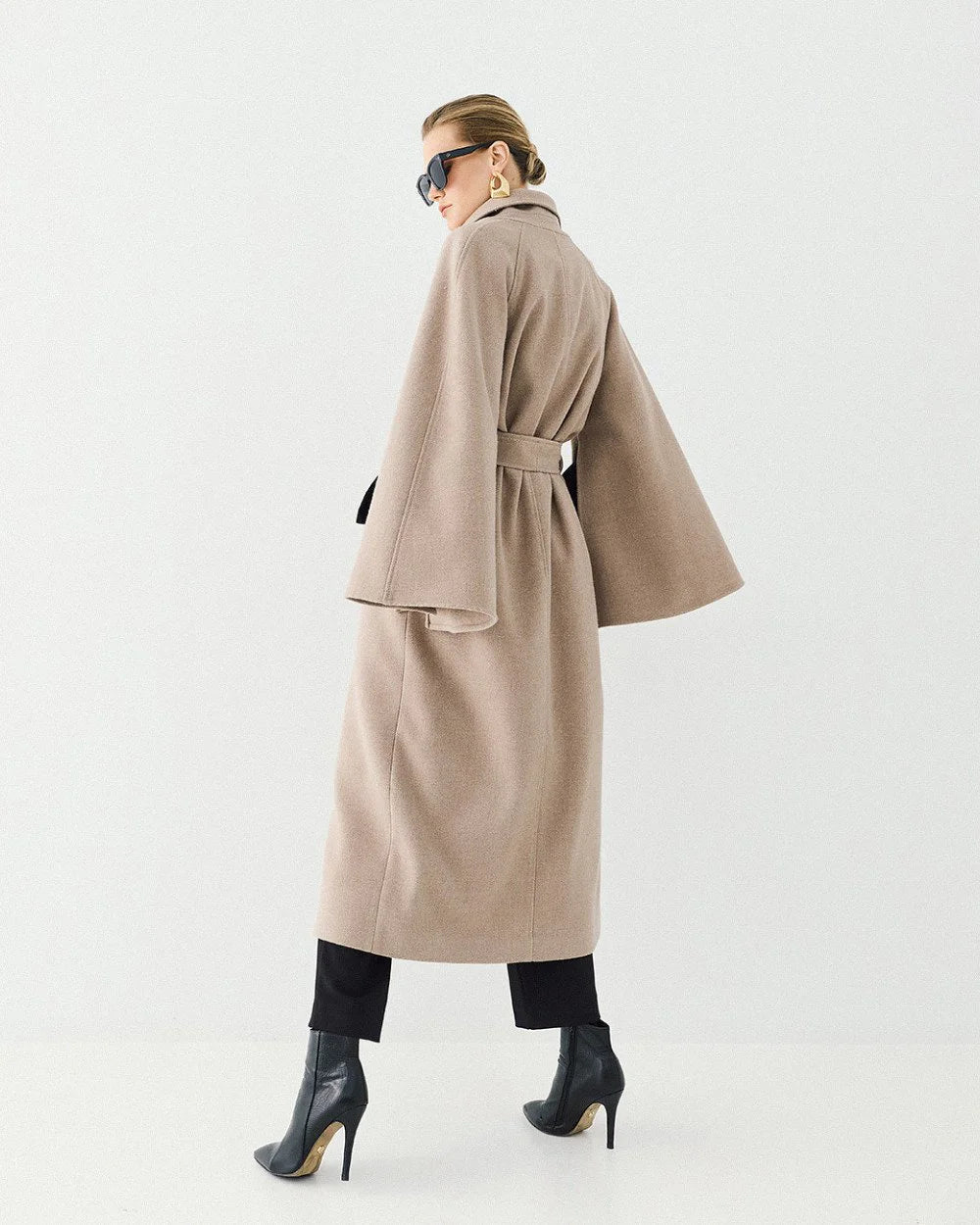 Παλτό με φαρδιά μανίκια και ζώνη Access Fashion