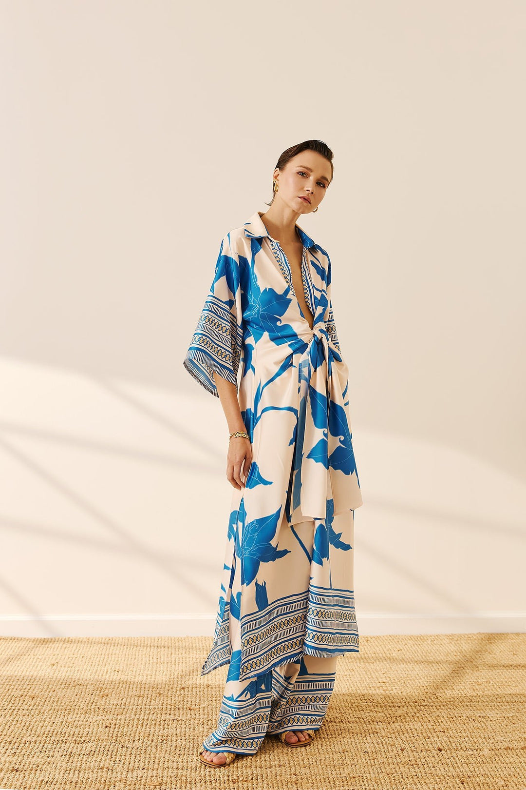 Παντελόνα εμπριμέ με φάσες Figaro Fashion