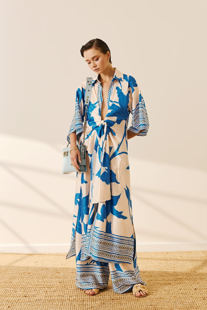 Παντελόνα εμπριμέ με φάσες Figaro Fashion