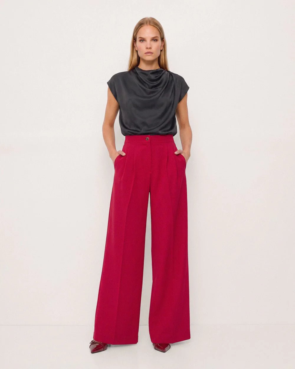 Παντελόνα με πιέτες Access Fashion