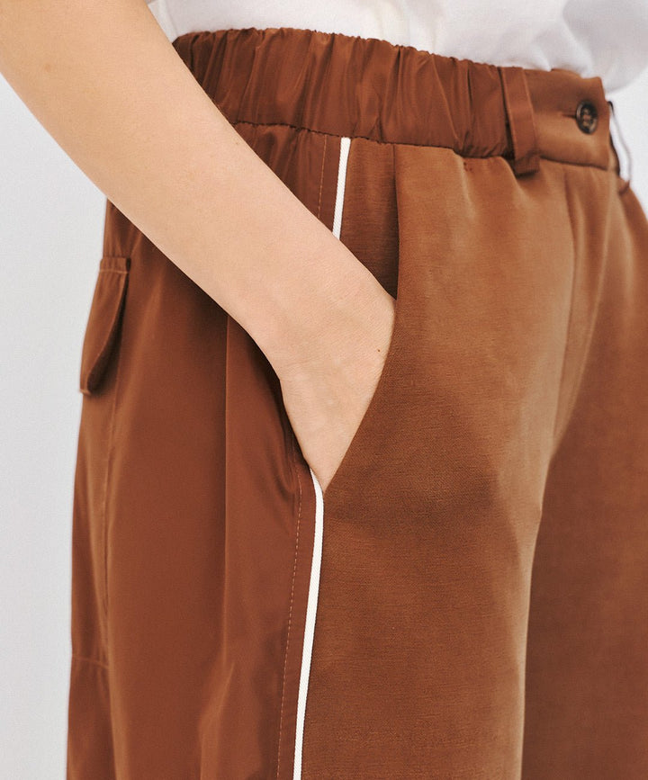 Παντελόνα με συνδυασμό υφασμάτων και ρέλι Access Fashion
