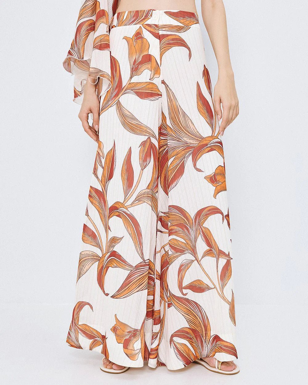 Παντελόνα wide - leg εμπριμέ Access Fashion