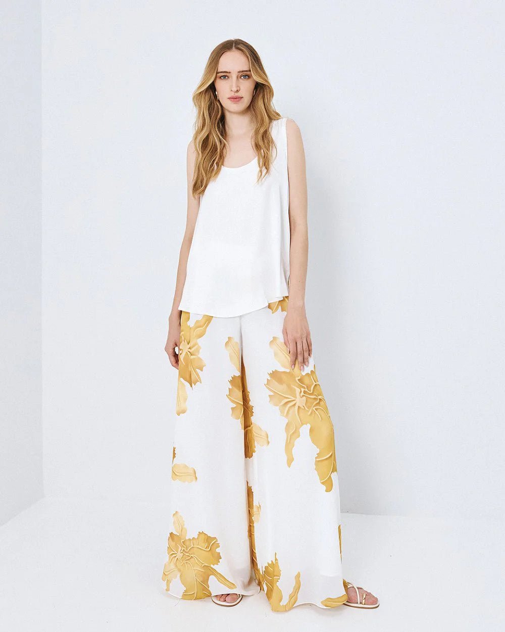 Παντελόνα wide - leg εμπριμέ Access Fashion