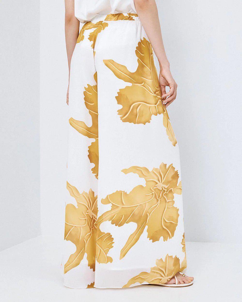Παντελόνα wide - leg εμπριμέ Access Fashion