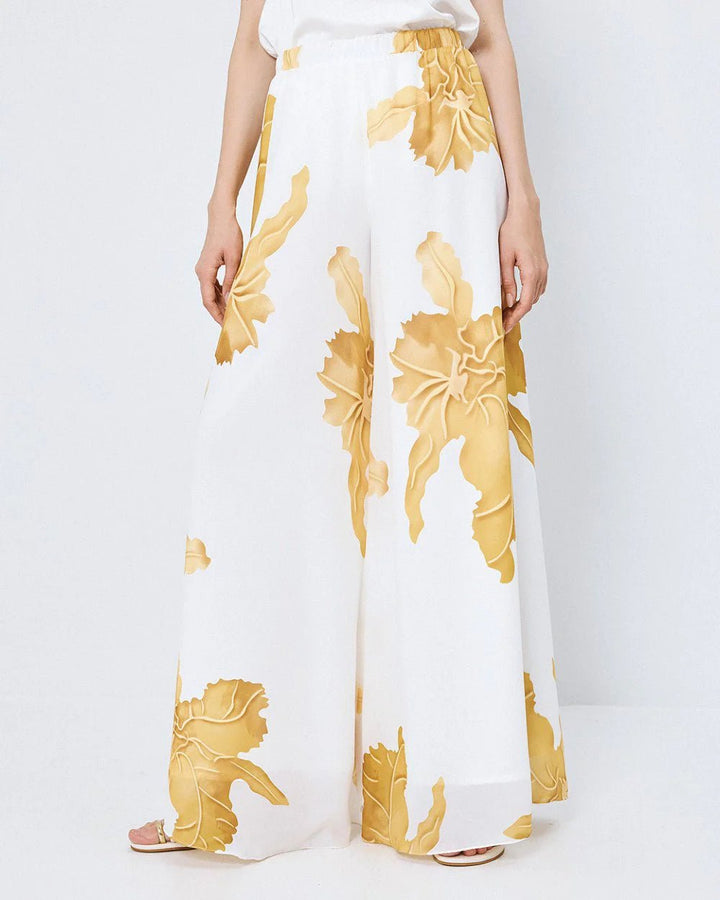 Παντελόνα wide - leg εμπριμέ Access Fashion