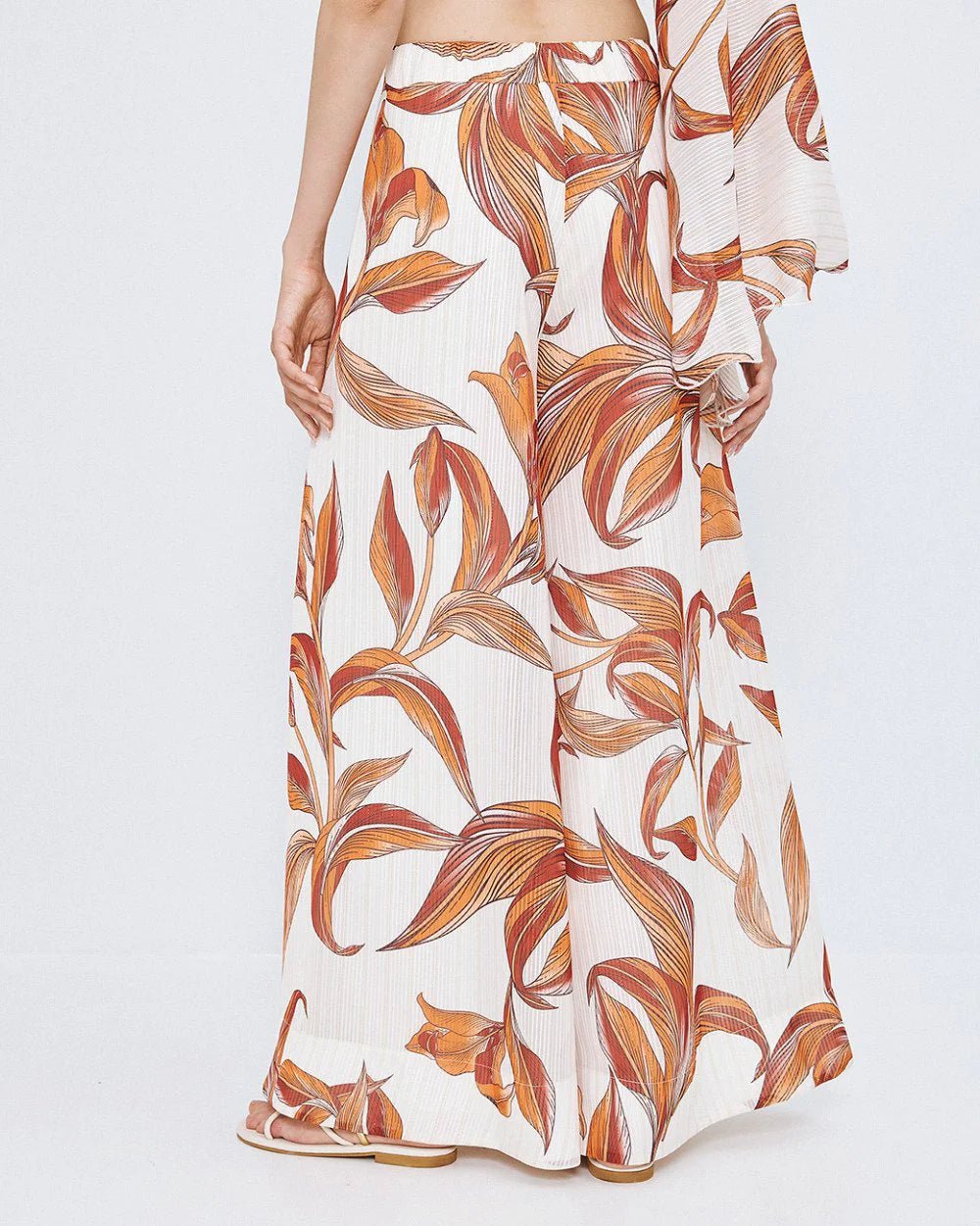 Παντελόνα wide - leg εμπριμέ Access Fashion