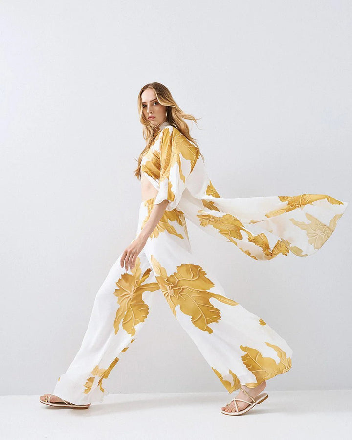 Παντελόνα wide - leg εμπριμέ Access Fashion