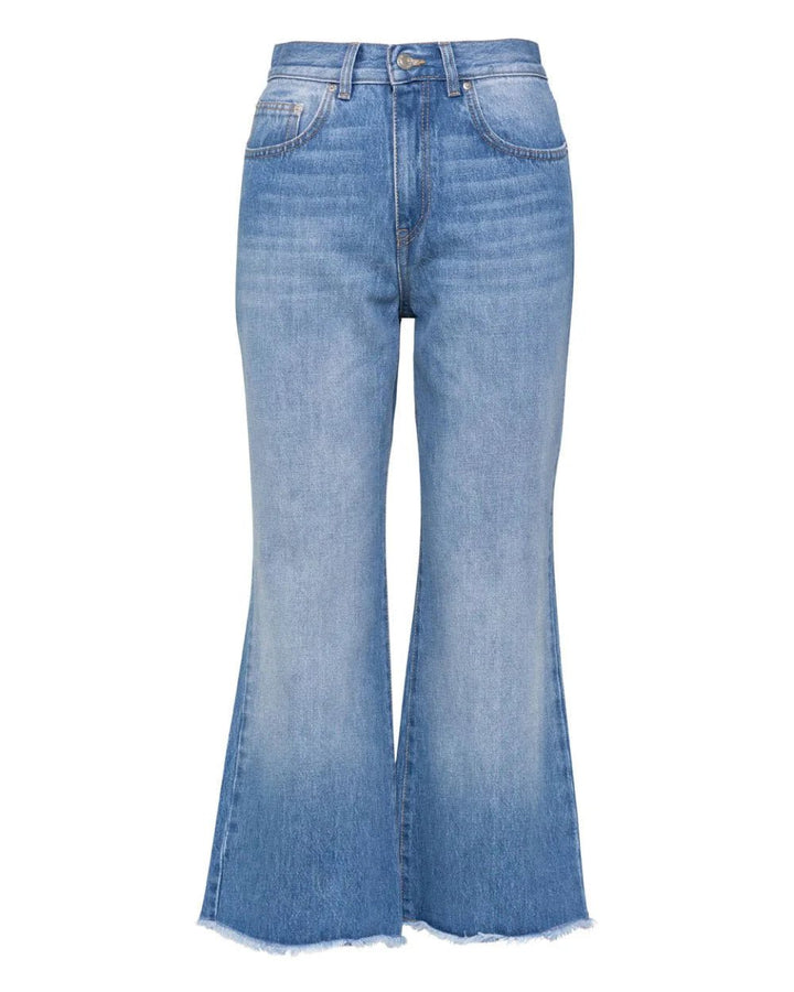 Παντελόνι denim capri με ξέφτια Access Fashion